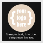 白黒ビジネスロゴの看板ディスプレイ（タグライン付） ウィンドウサイン (シート)