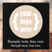 白黒ビジネスロゴの看板ディスプレイ（タグライン付） ウィンドウサイン (シート2)