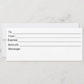 白黒ビジネスロゴギフト券 (裏面)