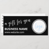 白黒ビジネスロゴギフト券 (正面/裏面)