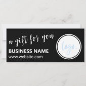 白黒ビジネスロゴギフト券 (正面)