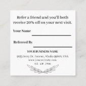 白黒ビジネスロゴプロフェッショナル    紹介カード (裏面)