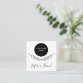 白黒ビジネスロゴプロフェッショナル    紹介カード (スタンド正面)