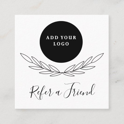 白黒ビジネスロゴプロフェッショナル    紹介カード (正面)