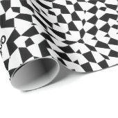 白黒ビジネスロゴ会社クリスマスカスタム ラッピングペーパー (ロールコーナー)