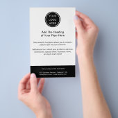 白黒ビジネスロゴlマーケティング 企業の チラシ (ハンドル)