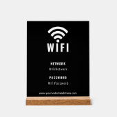 白黒ビジネス会社WiFi 企業の アクリルサイン (正面)