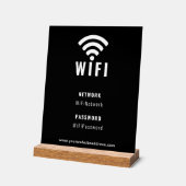 白黒ビジネス会社WiFi 企業の アクリルサイン (傾斜)