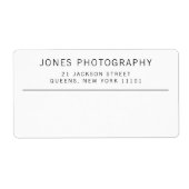 白黒ビジネス向けミニマリスト出荷 ラベル (正面)