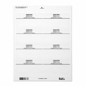 白黒ビジネス差出人住所テンプレート ラベル (フルシート)