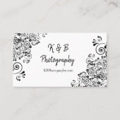 白黒ビジネス縁どファンシーカード 名刺 (正面)