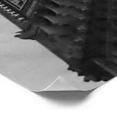 白黒ビッグベンの美術写真 ポスター (角)