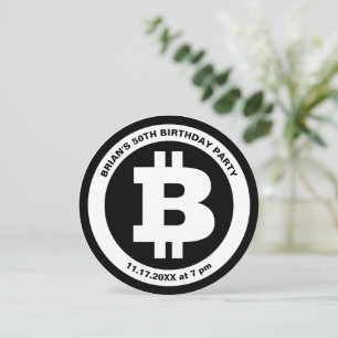 白黒ビットコイン記号カスタム 招待状