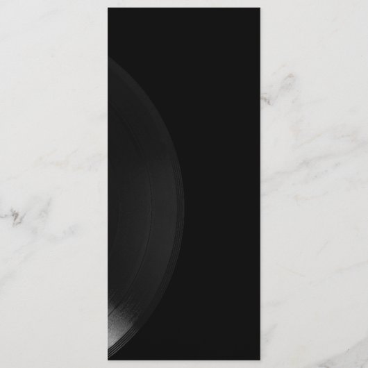 白黒ビニール結婚レコードのカスタマイズメニュー メニュー (裏面)