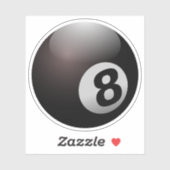 白黒ビリヤード8ボール シール (シート)
