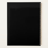 白黒ビンテージ レトロ ストライプ オリジナル プランナー手帳 (裏面)