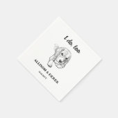 白黒ビーグル愛犬家ペット結婚ズ スタンダードカクテルナプキン (角)