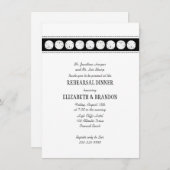 白黒ビーチサンドドルリハーサルディナー 招待状 (正面/裏面)