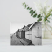 白黒ビーチハッツ葉書 ポストカード (スタンド正面)