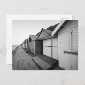 白黒ビーチハッツ葉書 ポストカード (正面/裏面)