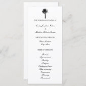 白黒ビーチ結婚式式 プログラム (正面/裏面)