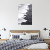 白黒ビーチ風光明媚 キャンバスプリント (インサイチュ (寝室))