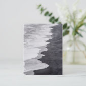 白黒ビーチ風光明媚 ポストカード (スタンド正面)