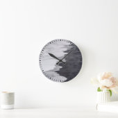 白黒ビーチ ラウンド壁時計 (ホーム)
