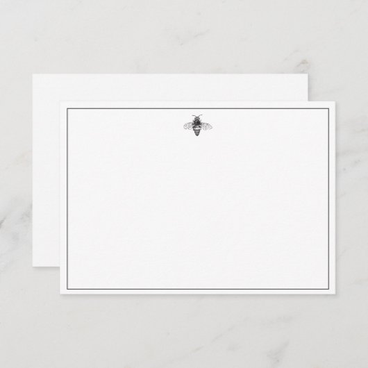 白黒ビーデザイン 招待状 (正面/裏面)