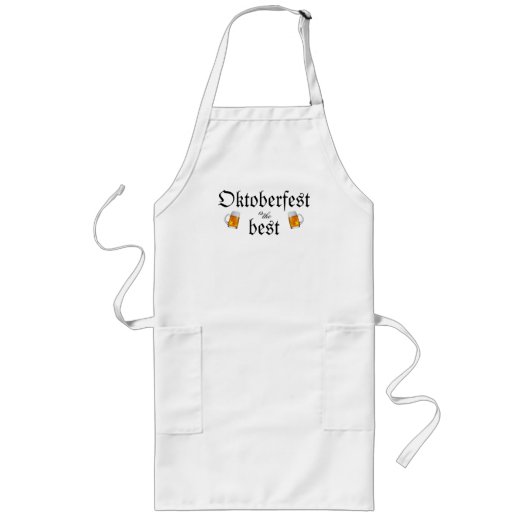 白黒ビールフェスティバルオクトーバーフェストテンプレート ロングエプロン (正面)