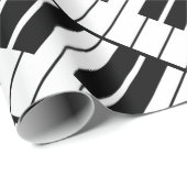 白黒ピアノは休日の包装紙を調整します ラッピングペーパー (ロールコーナー)