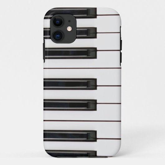 白黒ピアノキーボードの箱カバー Case-Mate iPhoneケース (裏面)