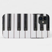 白黒ピアノキーボードの箱カバー Case-Mate iPhoneケース (裏面(横))