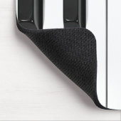 白黒ピアノキーボードデザインマウスパッド マウスパッド (コーナー)