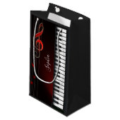 白黒ピアノ小抱き枕 スモールペーパーバッグ (正面アングル)