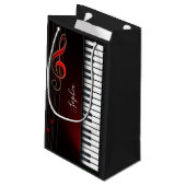 白黒ピアノ小抱き枕 スモールペーパーバッグ (裏面アングル)
