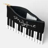白黒ピアノ鍵カスタムバッグ アクセサリーポーチ (見開き)