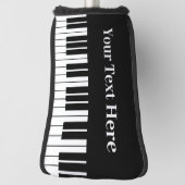白黒ピアノ鍵カスタムパター ゴルフヘッドカバー (回転90)