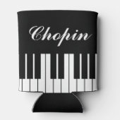 白黒ピアノ鍵カスタムピアニスト名 缶クーラー (裏面)