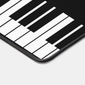 白黒ピアノ鍵カスタムモノグラム デスクマット (コーナー)