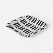 白黒ピアノ鍵ピアニストミュージシャンパーティー ペーパープレート (傾斜あり)