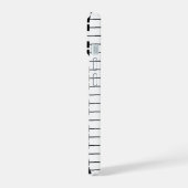 白黒ピアノ鍵モノグラムiPhone 15ケース iPhone 15ケース (左側面)