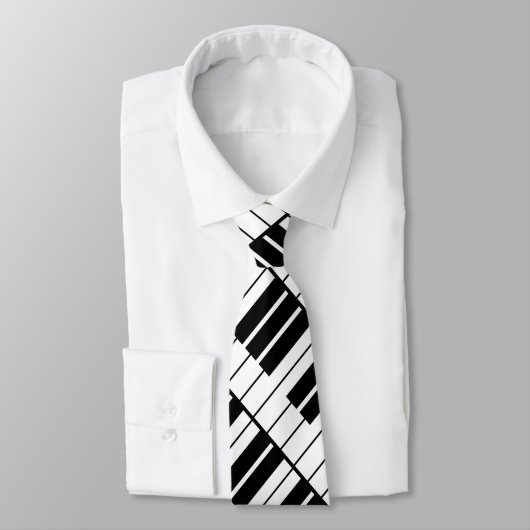 白黒ピアノ鍵模様ネックタイ ネクタイ (タイ)