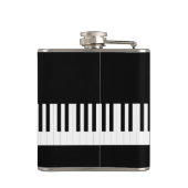 白黒ピアノ鍵音楽キーボード フラスク (裏面)