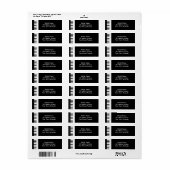 白黒ピアノ鍵 ラベル (フルシート)