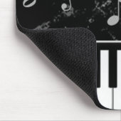 白黒ピアノ音楽マウスパッド マウスパッド (コーナー)