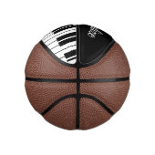 白黒ピアノ音楽鍵名前をカスタムする ミニバスケットボール (右)