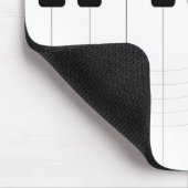 白黒ピアノ音楽 マウスパッド (コーナー)