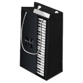 白黒ピアノ スモールペーパーバッグ (裏面アングル)