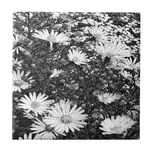 白黒ピクセルアート タイル (正面)